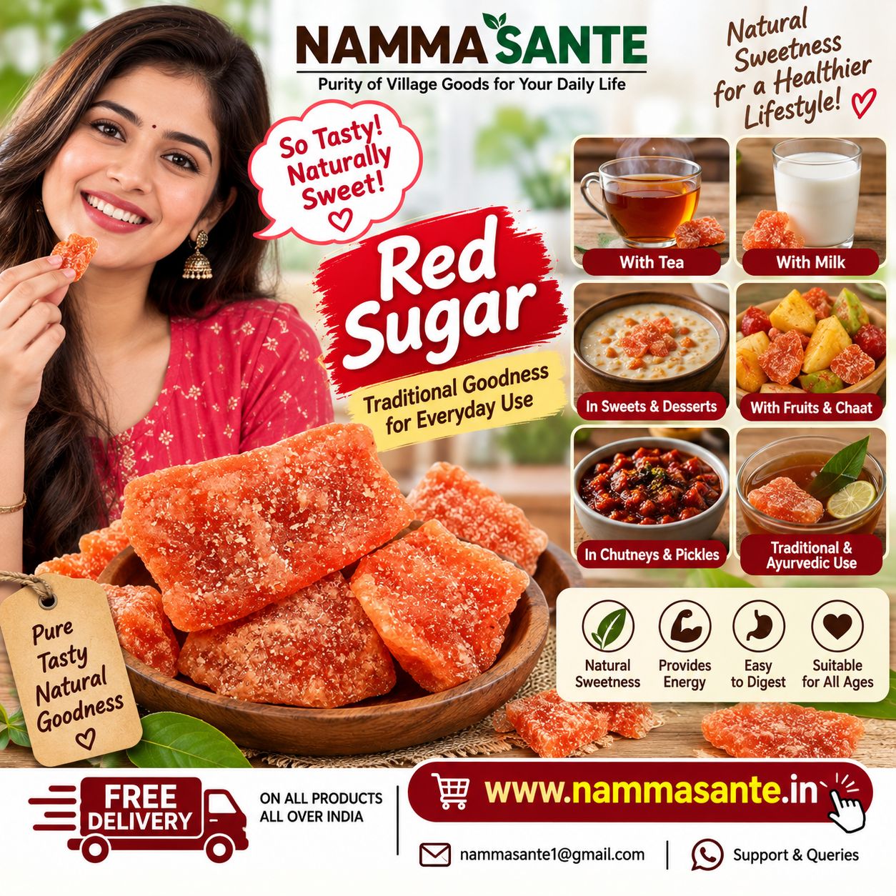 Red Sugar Candy, Lal Mishri, Rock Sugar Red, Red Khadi Sakhar, Red Batasha