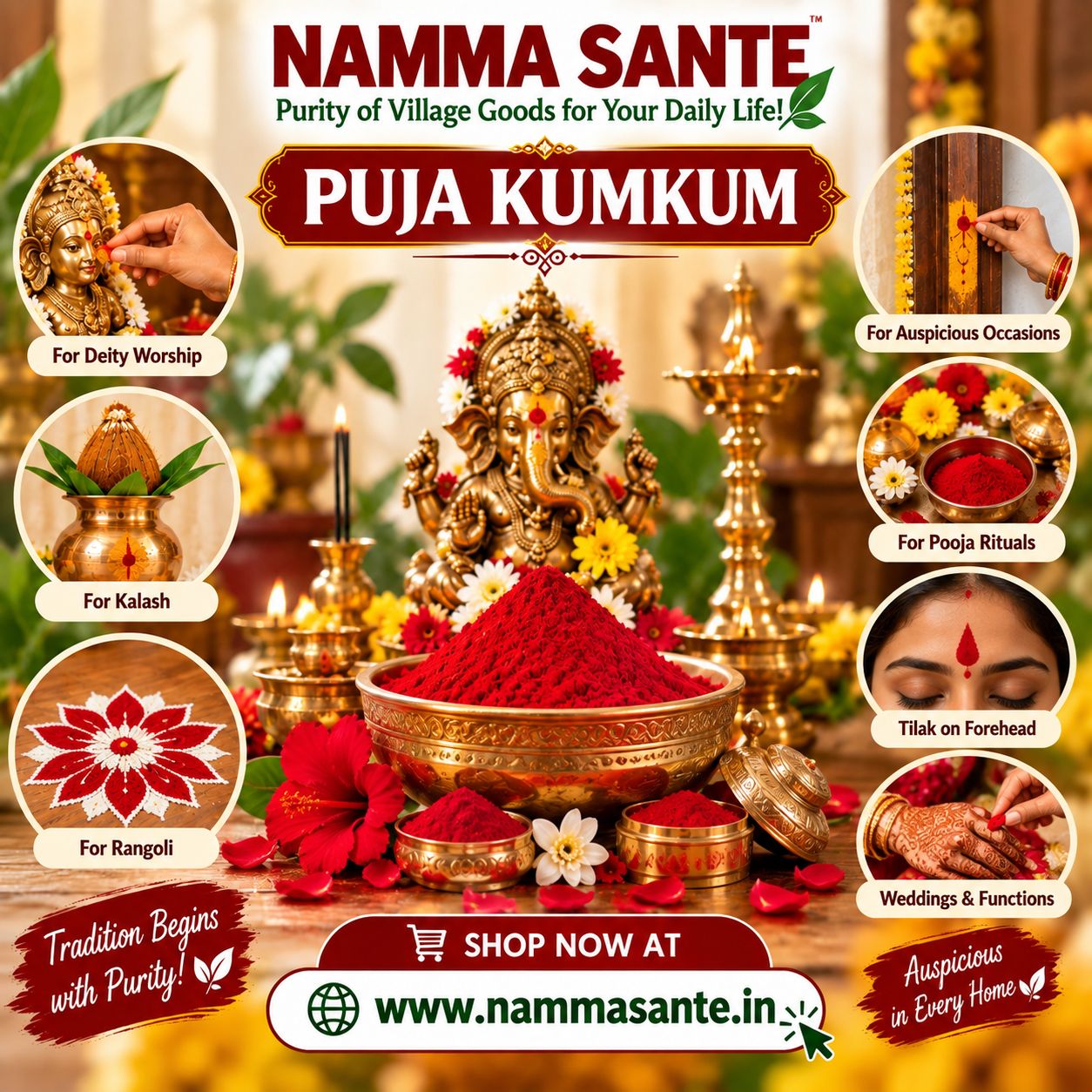 Pooja Kumkum, Pooja Tilak, Kumkum, Tilak, Sindoor, Pottu, Tika, Teeka, Vermilion, Sacred Red Powder, Puja Kumkum, Puja Tilak, Religious Kumkum, Devotional Kumkum, Pooja Powder, Worship Kumkum