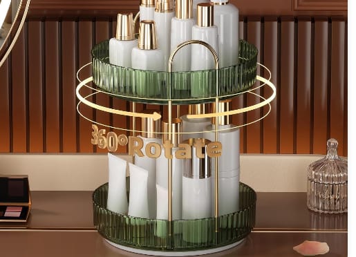 2 TIER ROTATING MAKEUP ORGANIZER MOQ -15