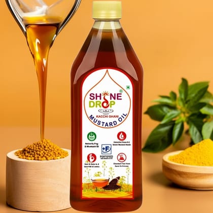 Shine Drop Kacchi Ghani Mustard Oil 1 Litre Shine Drop Kacchi Ghani Mustard Oil 1 Litre
