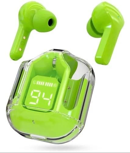 UltraPods Max True Wireless Earbuds with Bluetooth 5.3, Enhanced Sound Quality, Touch Control Battery Life, Noise Cancellation & Comfortable Fit (Green)