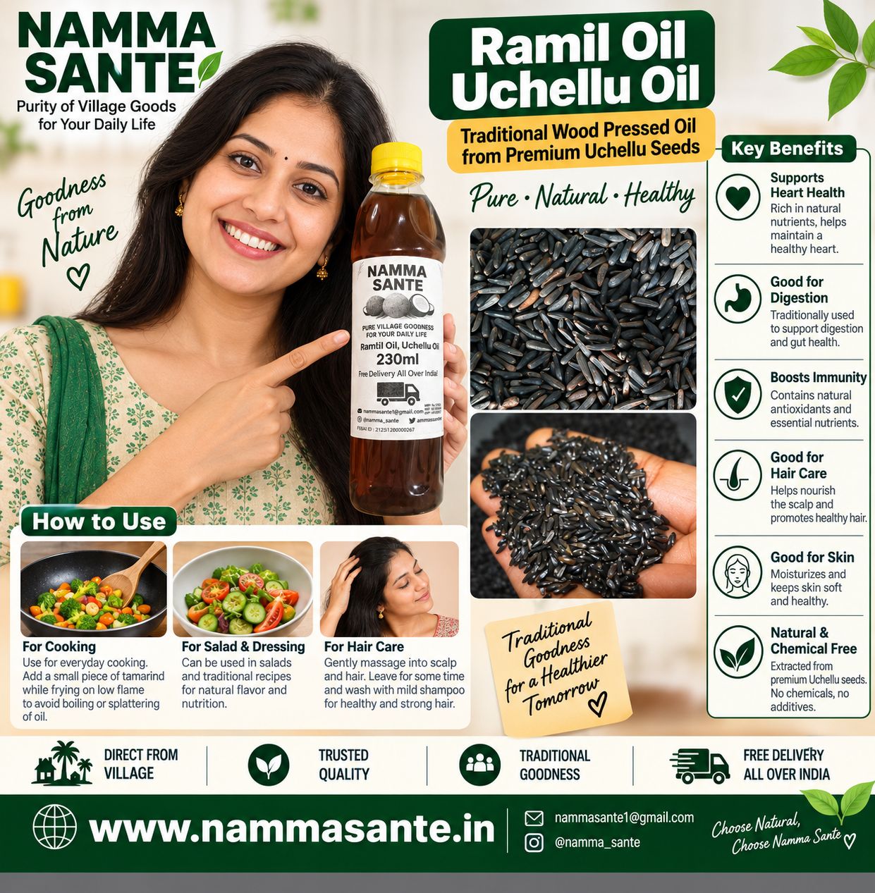 Ramtil Oil, Uchellu Oil, Niger Seed Oil, Ramtil Tel, Kalatil Oil 