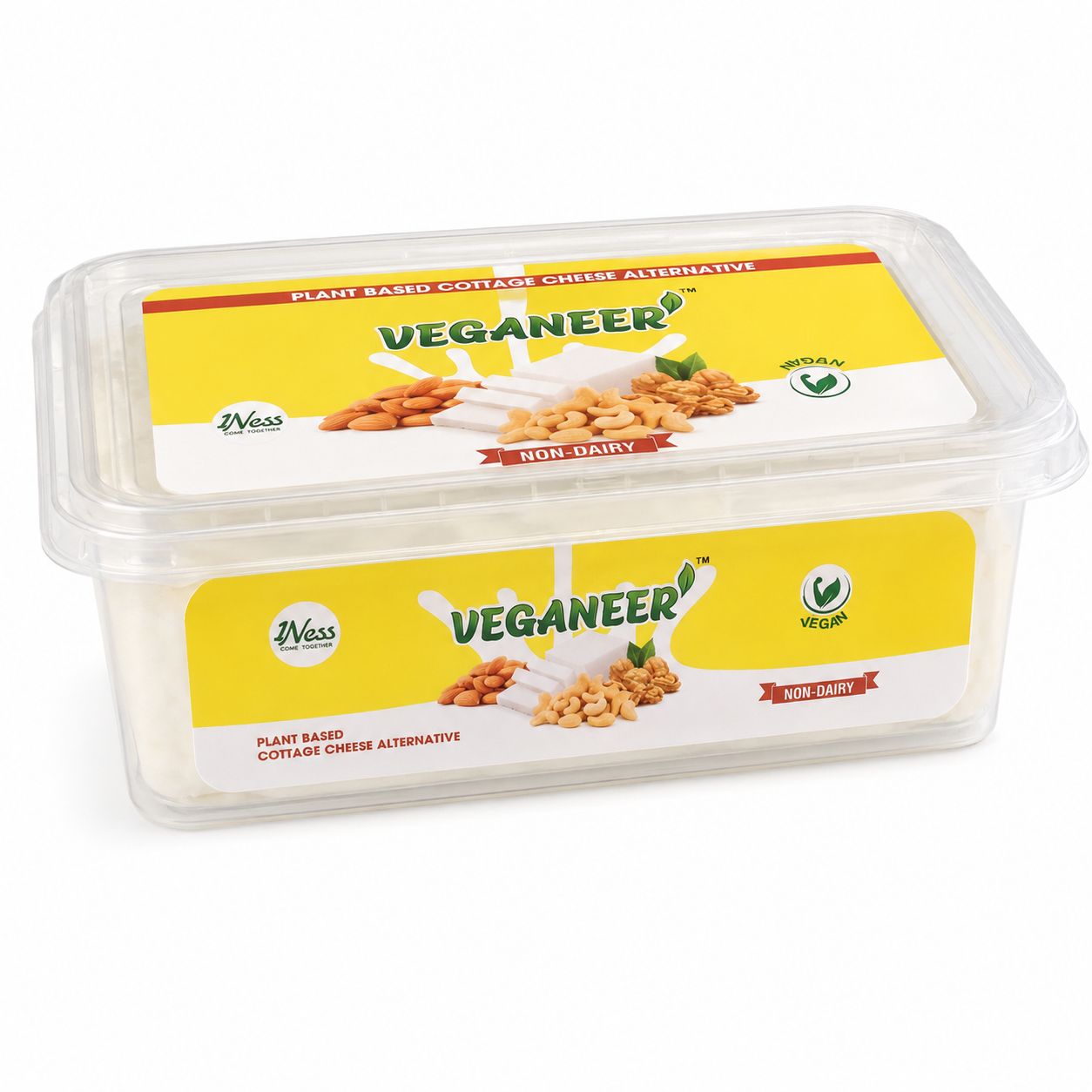 1Ness Veganeer Plant Based Paneer Alternative | Dairy Free | Vegan | Pack of 3 x 200 g