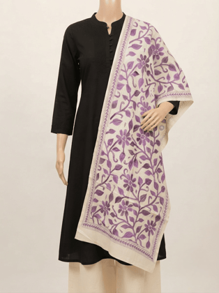 Tassar Silk Kantha Stole