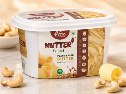 1Ness Nutter Plant Based Salted Butter Alternative | Vegan Dairy Free Butter Spread for Toast, Paratha, Cooking & Baking | Lactose Free, Cholesterol Free & Palm Oil Free 200g