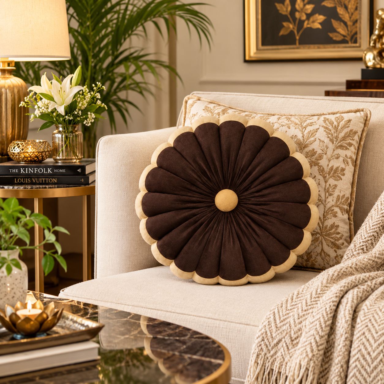 DHRUVINSRI Velvet Sofa Cushions Set of 1 Pillow, Cushion, Cushions for Sofa, Cushion Pillow, Sofa Pillow, Cushions for Bed,one piece