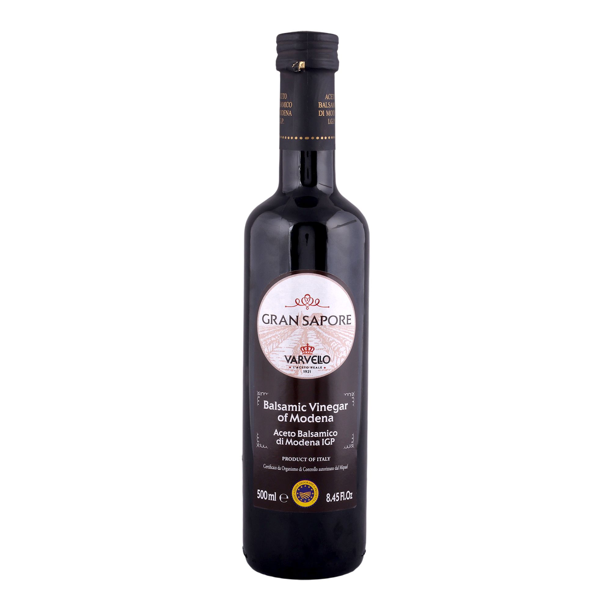 Varvello Gran Sapore Balsamic Vinegar of Modena IGP 500ml | Authentic Italian Balsamic Vinegar | Aceto Balsamico di Modena
