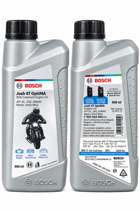 Bosch Josh 4T OptiMA, Bosch OptiMA 4T API SL 20W-40 BS6 900ml Bosch Josh 4T OptiMA, Bosch OptiMA 4T API SL 20W-40 BS6 900ml