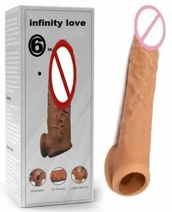 INFINITY LOVE ragon Silicone Condom | 6 Inch Natural Color | Pack of 1
