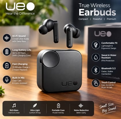 Earbuds, Bluetooth 5.3 Wireless Earphones, 20H Playtime, Type-C Fast Charge, Built-in Mic & Lightweight Design Earbuds, Bluetooth 5.3 Wireless Earphones, 20H Playtime, Type-C Fast Charge, Built-in Mic & Lightweight Design