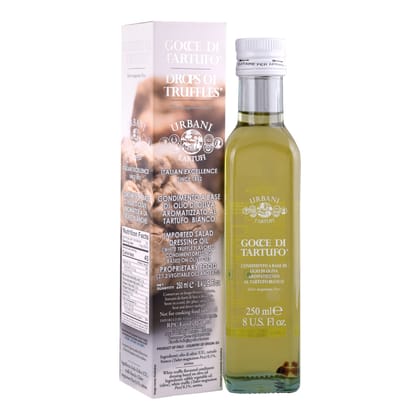 Urbani Tartufi Gocce di Tartufo White Truffle Flavoured Olive Oil 250 ml | Italian Truffle Seasoning Oil for Pasta, Risotto, Pizza & Salads