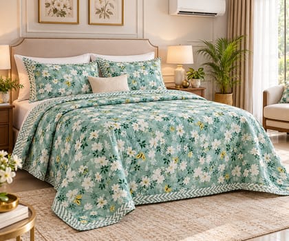 DHRUVINSRI Soft Cotton Blend AC Comforter, Lightweight, Reversible , Floral Print, Size 215*190*48, best for all season Ac room , travel and domestic use-1 pc DHRUVINSRI Soft Cotton Blend AC Comforter, Lightweight, Reversible , Floral Print, Size 215*190*48, best for all season Ac room , travel and domestic use-1 pc