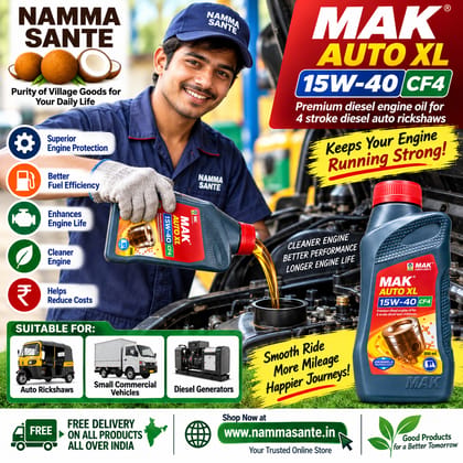 MAK Auto XL 15W-40 CF4 Diesel Engine Oil 500ml