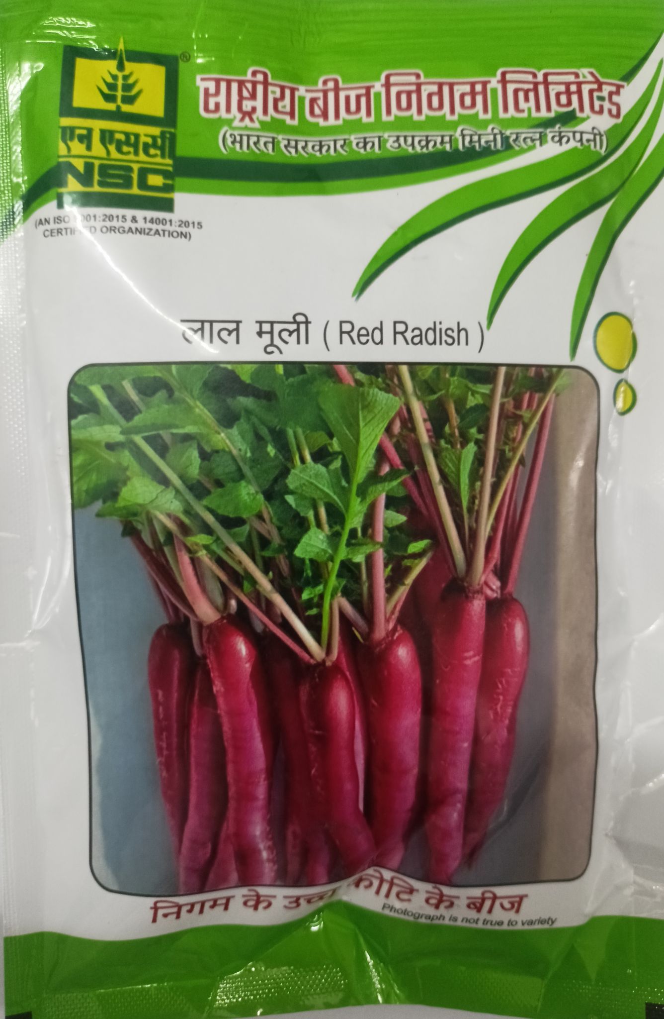 NSC Radish, Pusa Gulabi-100 Gram Truthfully Labelled Seed Pouch