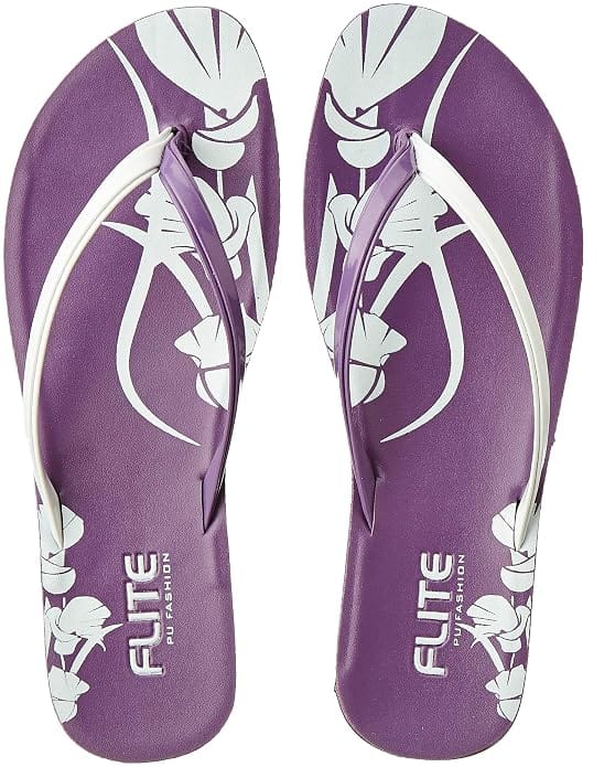FLITE Women's Pink and White PU Slippers PUL-05