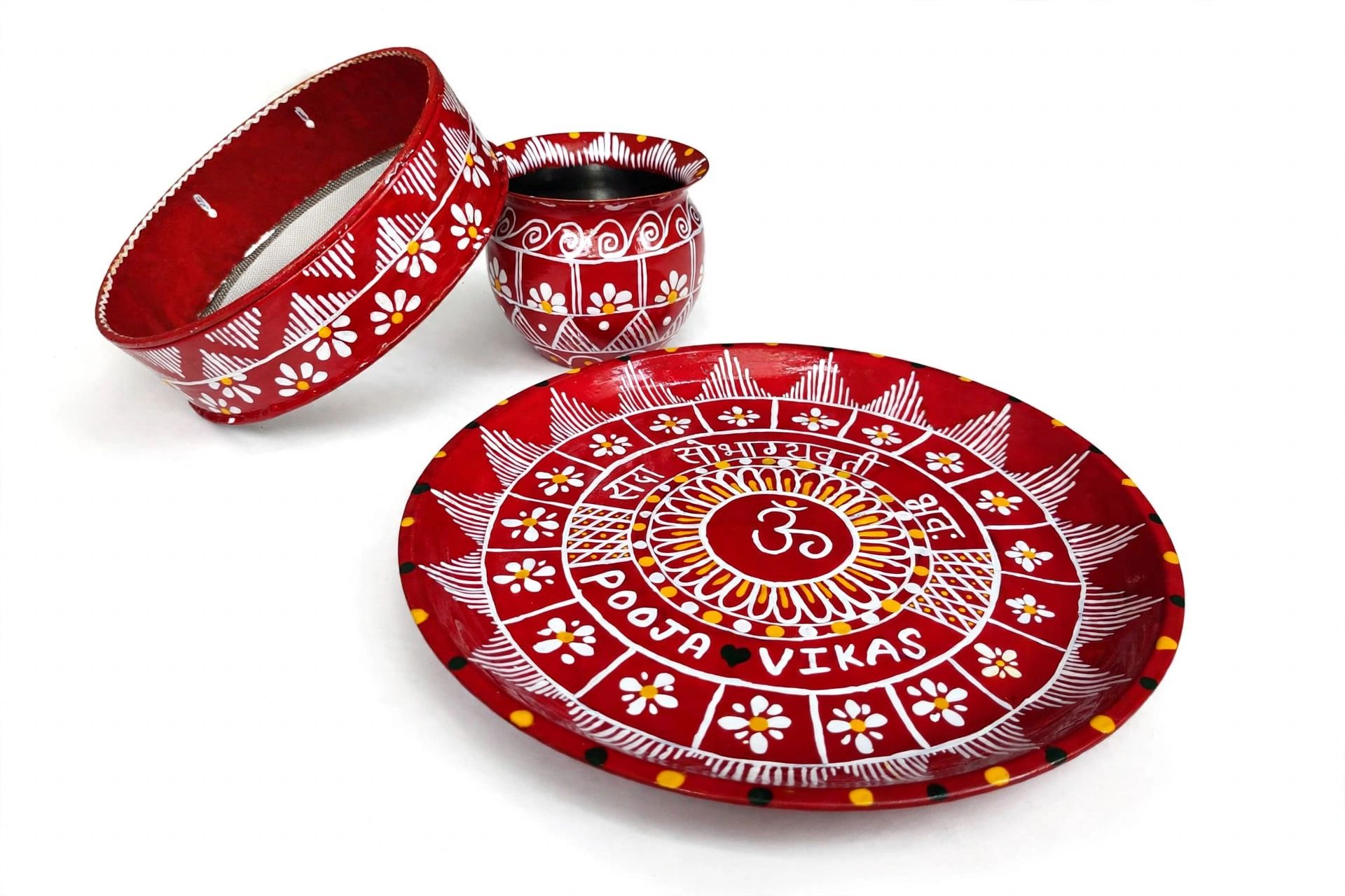 Aipan Pooja Thali and Lota 