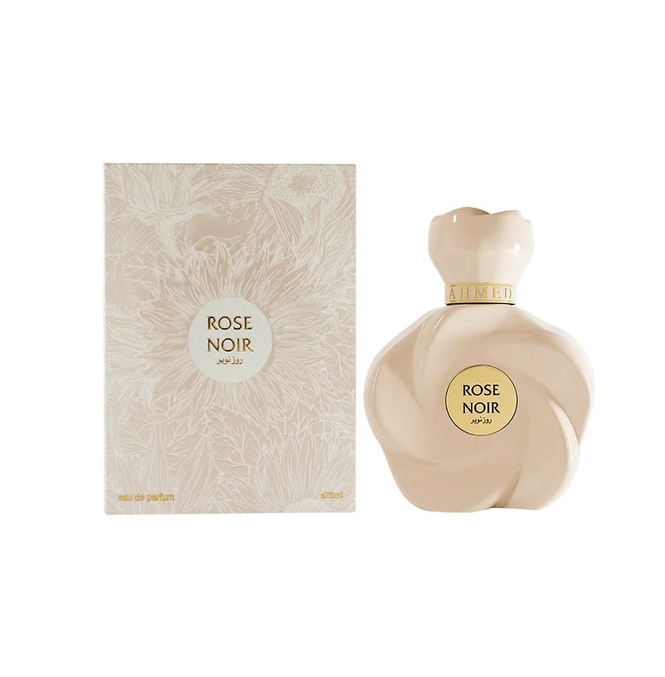Ahmed Al Maghribi Rose Noir Eau De Parfum 75ml for Women Premium Floral Rose Sweet Elegant Long Lasting Feminine Fragrance