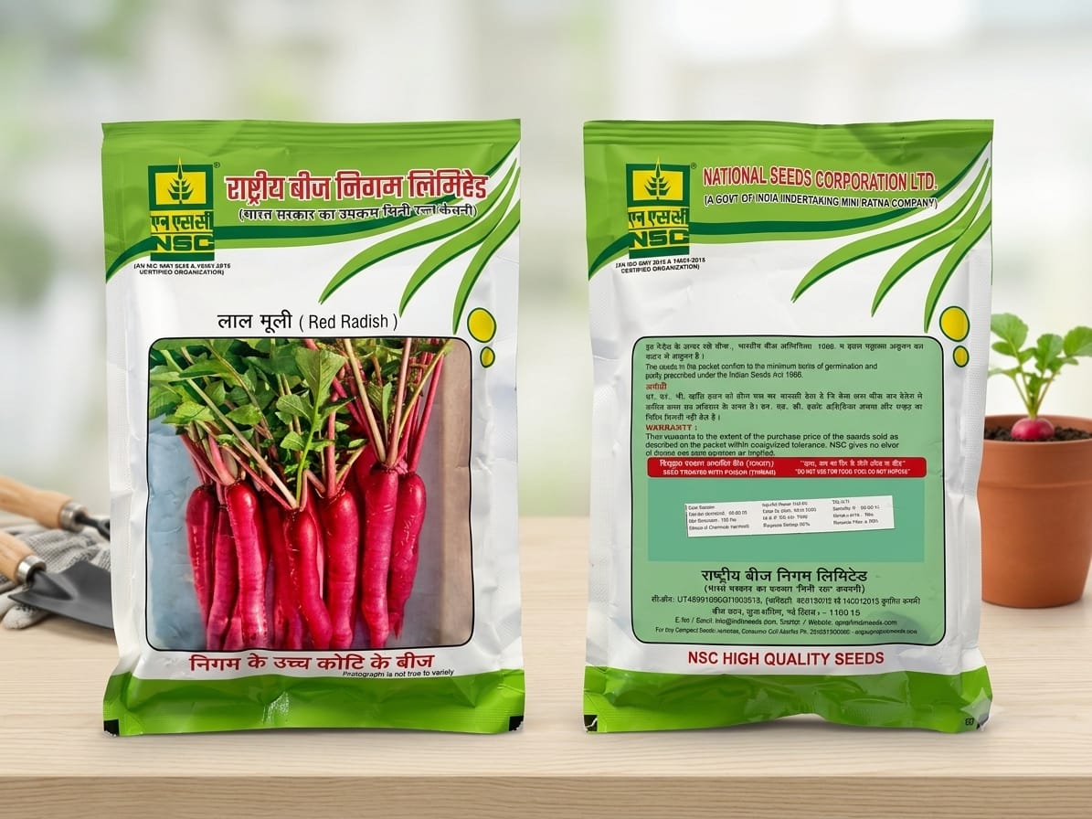 NSC RADISH(मुली)/PUSA GULABI 100 GM T/L SEEDS