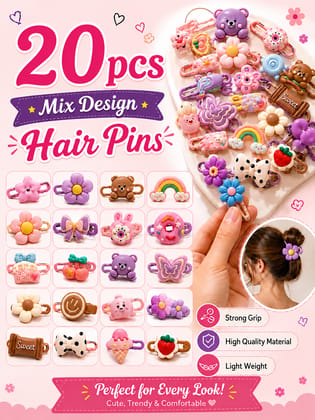 20pcs Mix Design Fruit Hair Pins