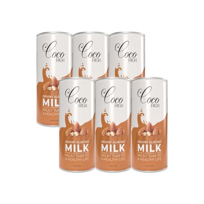 COCOHIGH Brainy Almond Badam Flavoured Milk - 200ml (Pack Of 6)