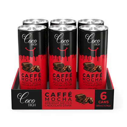 COCOHIGH Caffe Mocha Chocolate Drink Shake - 200ml (Pack Of 6)