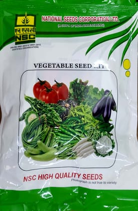 NSC Kitchen Garden Vegetable Kit Truthful Labelled Seed (carrot/coriander/Sag sarson/radish/Turnip/palak/beetroot)