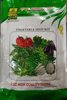 NSC Vegetable Seed Kit(Carrot/Coriander/Turnip/Radish/Mustard/Palak/Beetroot)