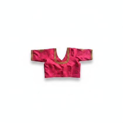 Pink Embroidered Ethnic Blouse