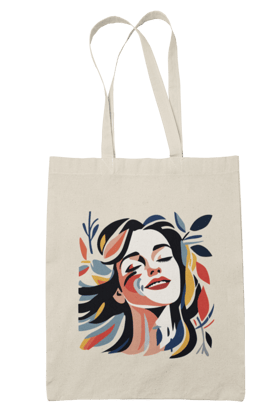 Prakrut India Canvas Tote Bag - Stylish Eco-Friendly Shoulder Bag with Top Zipper, Inner Pocket, for College & Daily Use,for Women & Girls