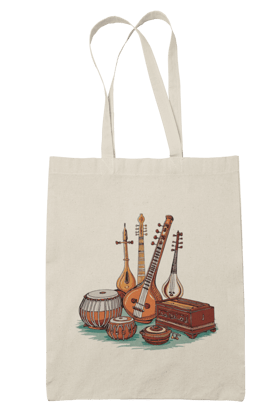 Prakrut India Canvas Tote Bag - Stylish Eco-Friendly Shoulder Bag with Top Zipper, Inner Pocket, for College & Daily Use,for Women & Girls