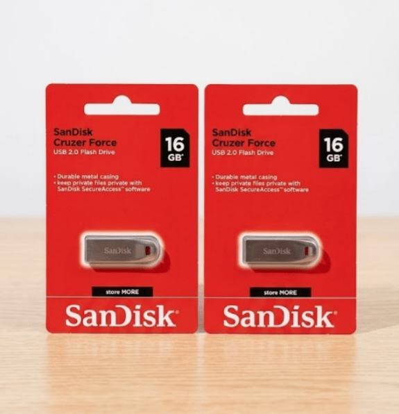 Sandisk Cruzer Force USB Drive 64GB 2.0 Pendrive Pack of-2 Compatible with Audio Player, Desktop Computer, Gaming Console, Laptop, Mobile, Tablet, Netbook, Television USB 2.0 Plastic Case 