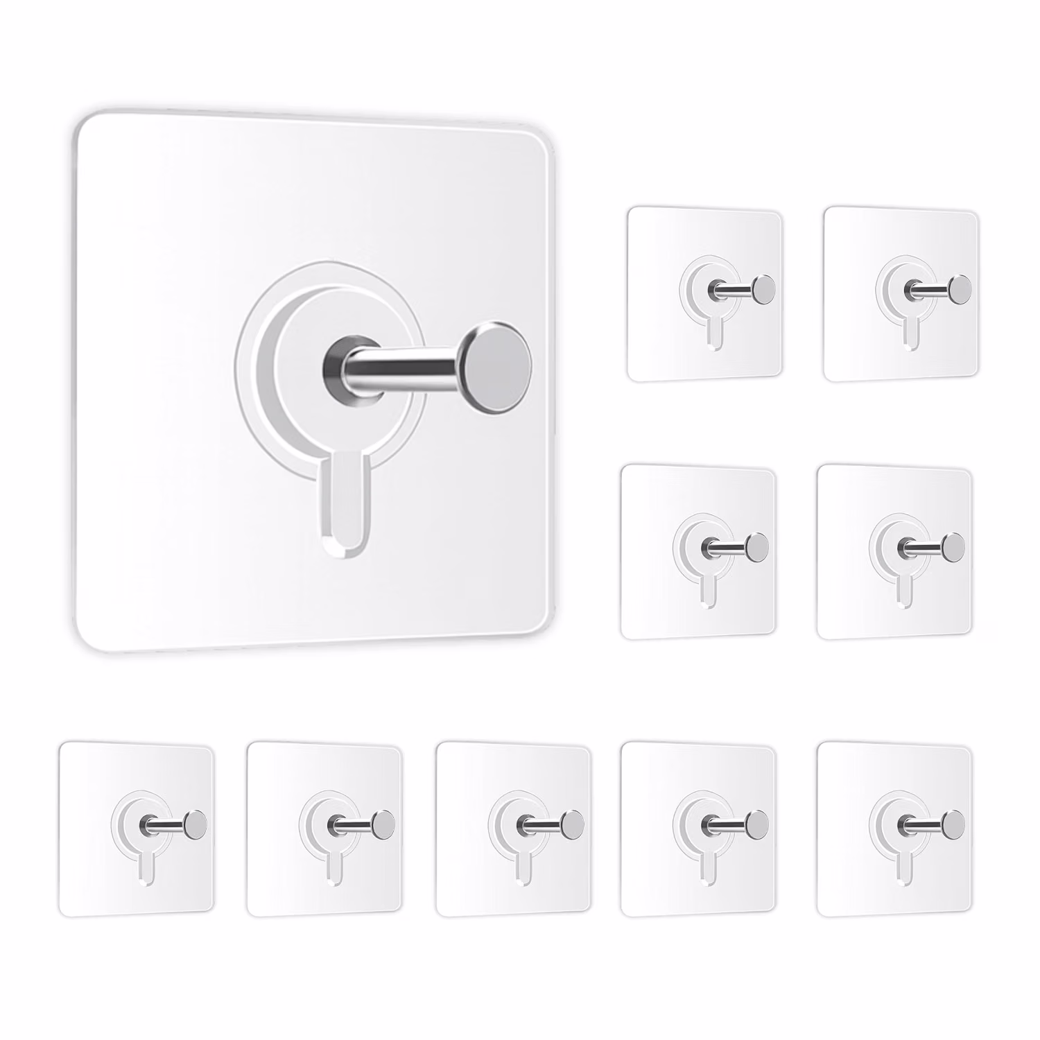 Self-Adhesive Wall Hooks for Photo Frames – Pack of 10 (Drill-Free)   