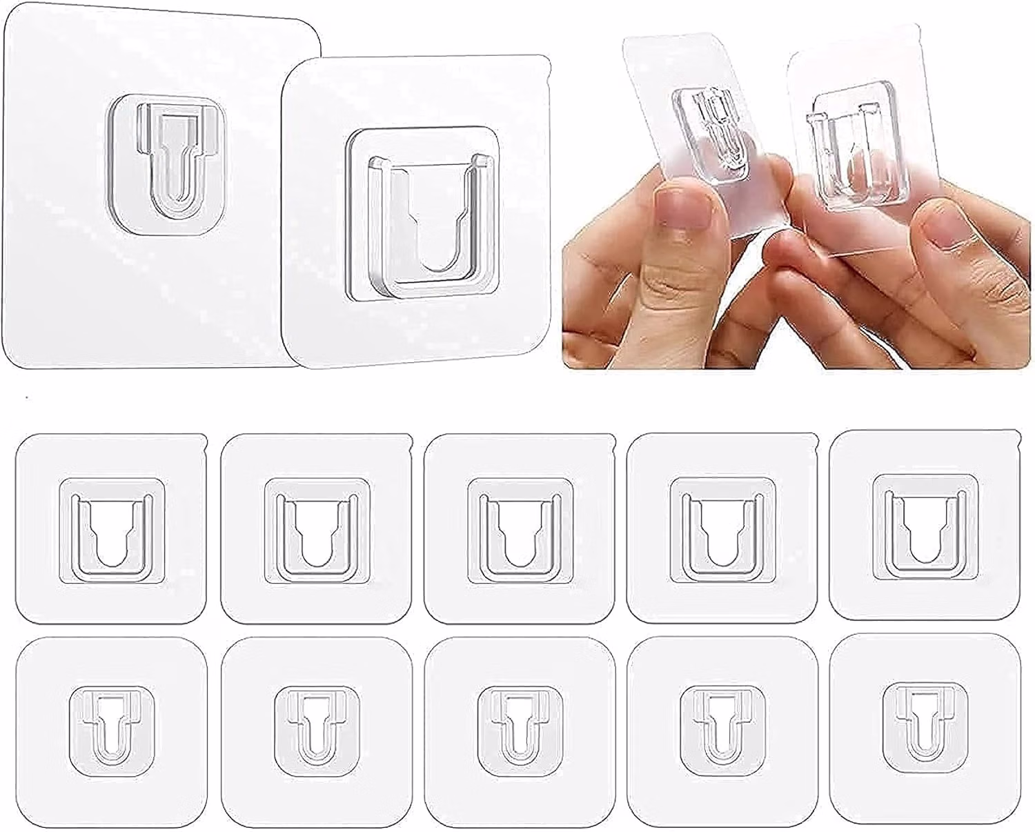 DEALZONE Self-Adhesive Interlocking Male Female Wall Hooks – Pack of 5 Pairs   