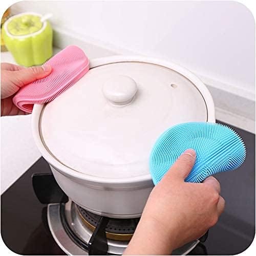 DEALZONE Reusable Silicone Dish Cleaning Scrubber Sponge – Pack of 2