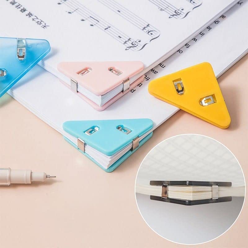 DEALZONE Triangle Book Page Corner Clips – Pack of 4
