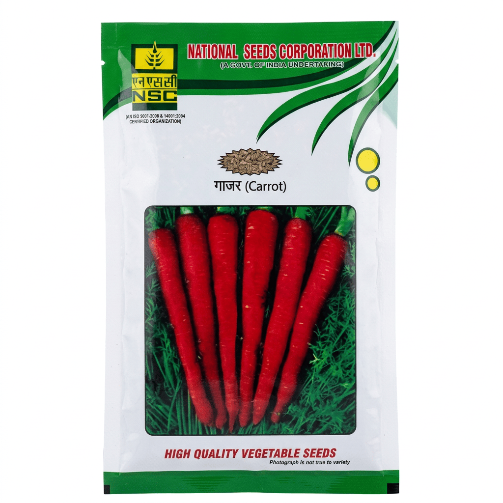 NSC Carrot-Pusa Rudhira-250 g Truthfully Labelled Seed Pouch.