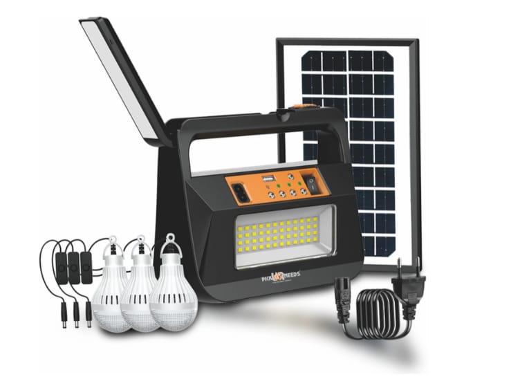 Pick Ur Needs 4 Side Tube Lantern Rechargeable With Solar Panel