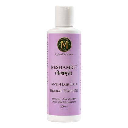 Keshamrit Anti Hair Fall Herbal Hair Oil  (Bringraj, Black Seed, Onion Seed, Jaborandi) - 200ML