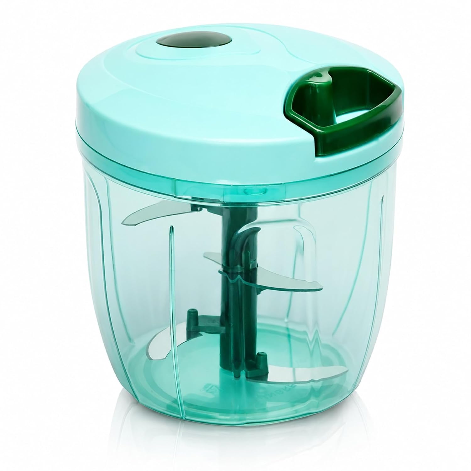 Navya Kitchenware Manual Pull-Cord Food Chopper with 3 Stainless Steel Blades, 900ml