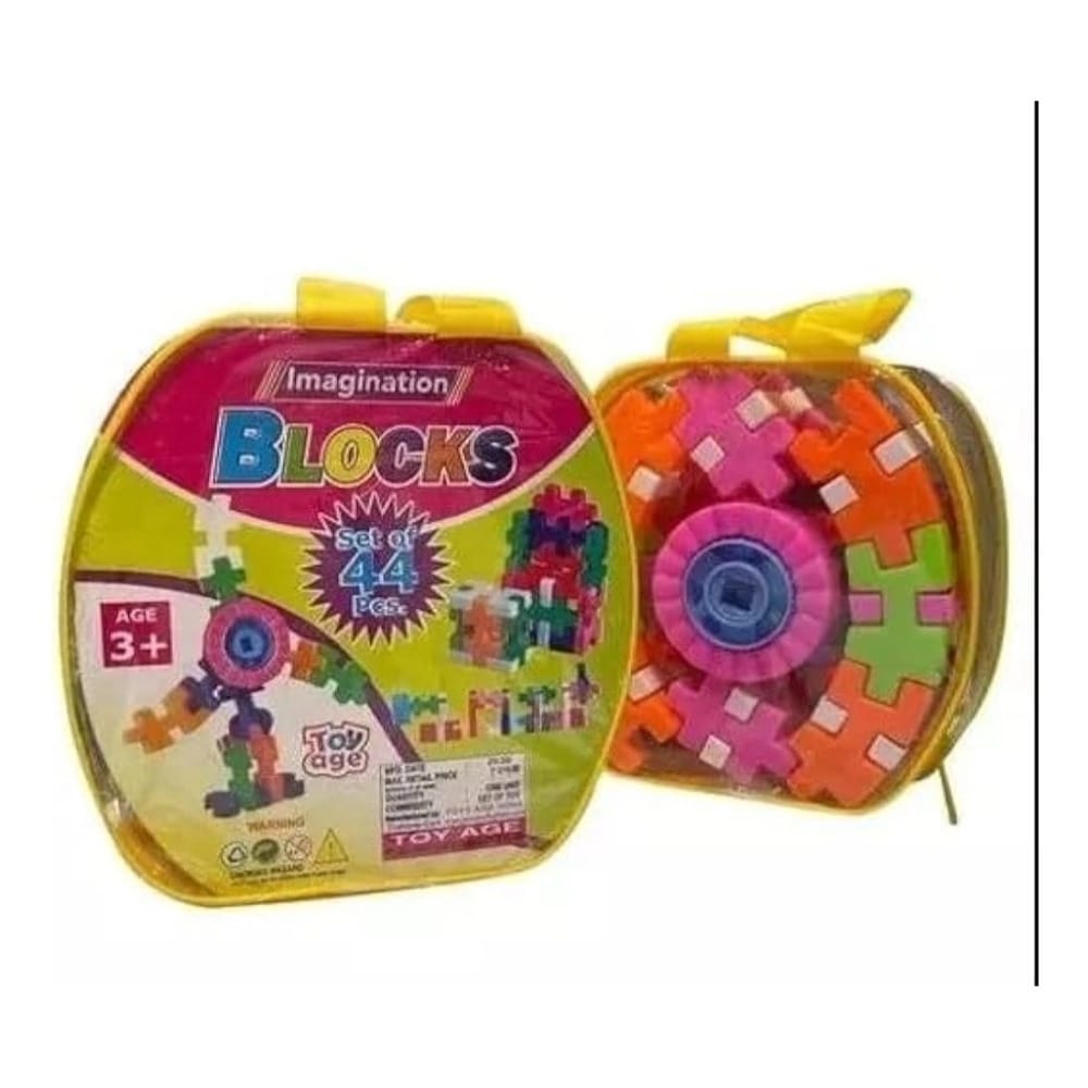 44 Pcs Set Imagination Puzzle Block Set | Plastic | Educational Toys | 3+ Years