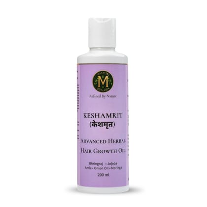 Keshamrit Advanced Herbal Hair Growth Oil (Bhringraj, Jojoba, Amla, Onion, Moringa) - 200ML