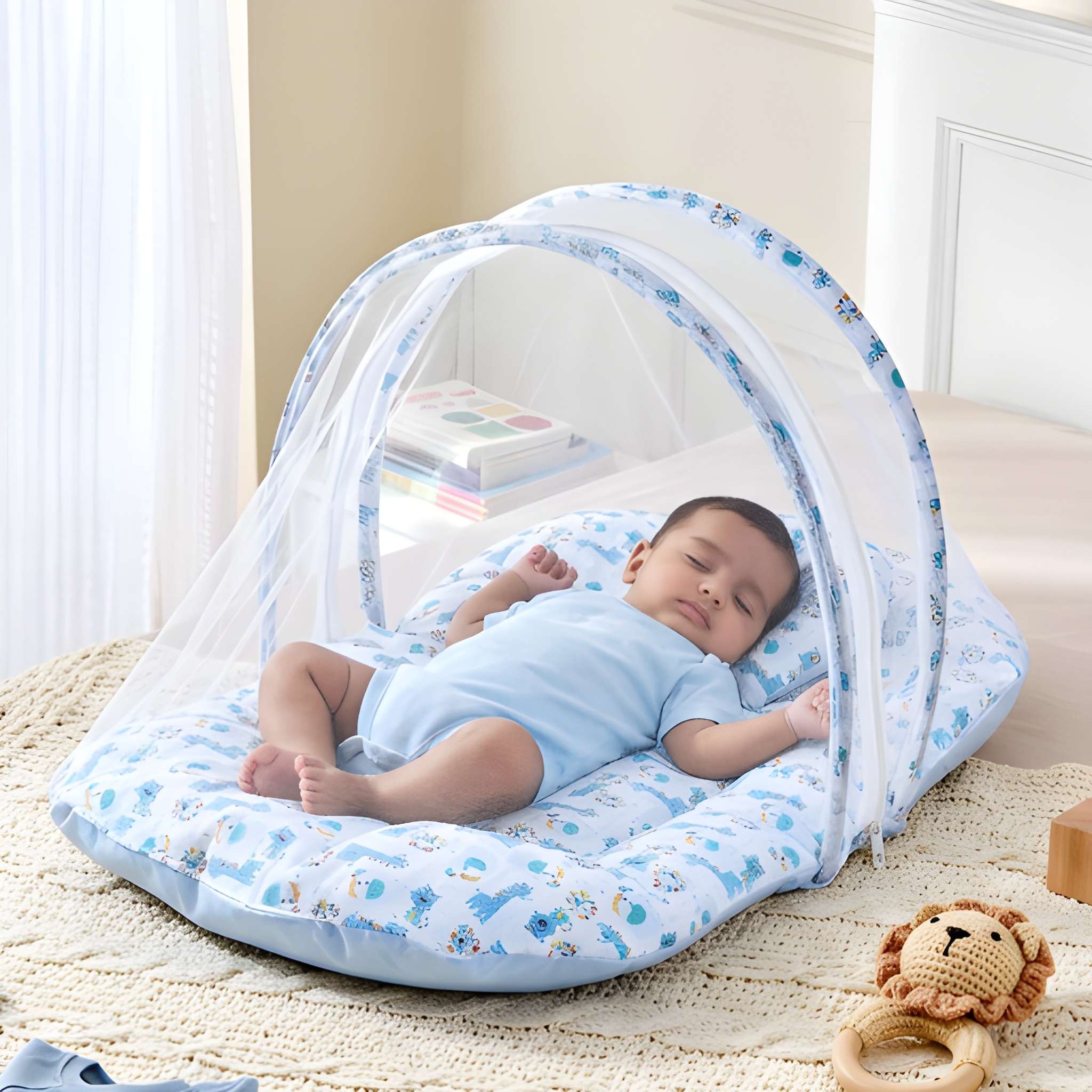 Heavy Duty Baby Mosquito Net for Newborn Baby & Infants | Soft Breathable Protective Net Cover for Baby Bed, Crib & Stroller | Lightweight Portable Mosquito Protection Net (Original)