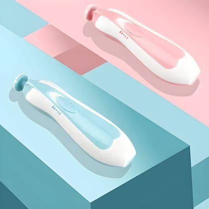 Heavy Duty Baby Electric Nail Trimmer & Nail File Set | Baby Safe Electric Nail Clipper with LED Light & 6 Replacement Parts | Gentle Nail Care Kit for Newborns, Infants & Kids (Original)