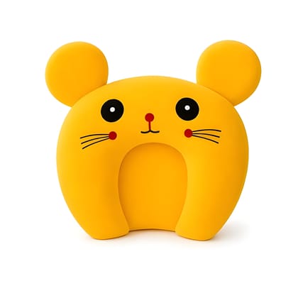 WUGO Baby Mustard Seed (Rai) Pillow for Newborn & Infants | Soft Cotton Baby Head Support Takiya with Detachable Rai Seed Pouch | Washable Neck Support Pillow for Feeding & Nursing (Original)