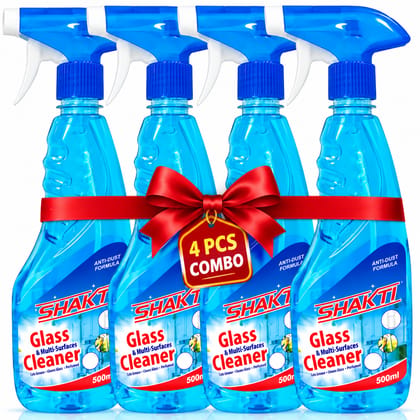 SHAKTI Glass & Multi Surface Cleaner 500 Ml - 4 Pcs Combo SHAKTI Glass & Multi Surface Cleaner 500 Ml - 4 Pcs Combo