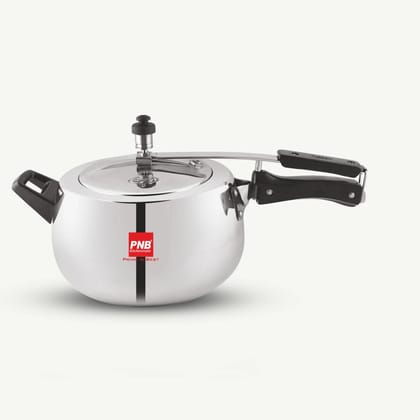 PNB Aluminium Pressure Cooker 3.5L, Induction Base Pressure Cooker with Inner Lid, Heavy Gauge Cooker with ISI Certification, 4mm Thickness