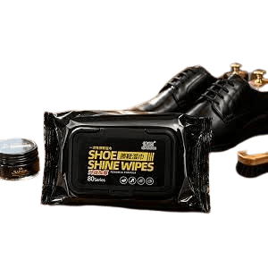 Shoe Cleaning & Shine Wipes (80 Sheets Pack) - Portable Sneaker & Leather Shoe Cleaner (Unbranded)
