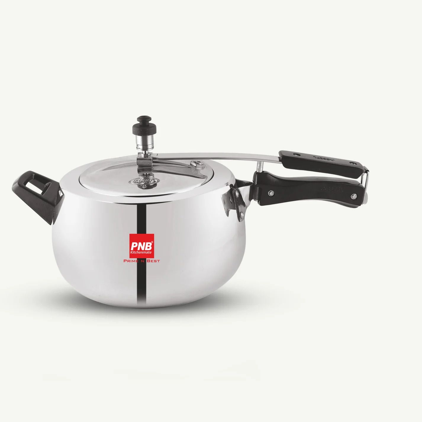 PNB Aluminium Pressure Cooker 5.5L, Induction Base Pressure Cooker with Inner Lid, Heavy Gauge Cooker with ISI Certification, 4mm Thickness