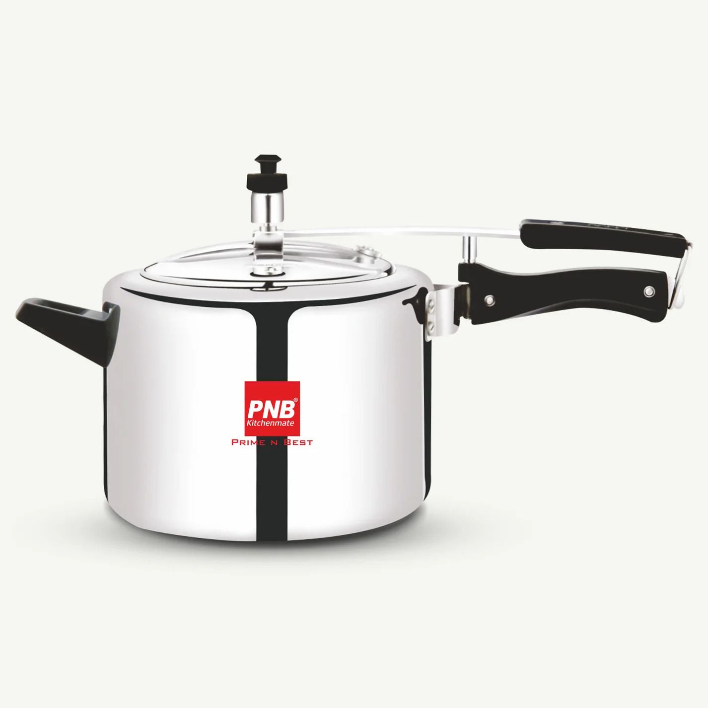 PNB Aluminum Pressure Cooker 3L with Inner Lid, ISI Certified, 3.25mm Thickness
