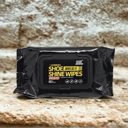 Instant Shoe Shine & Cleaning Wipes for Sneakers, Leather, Canvas & Sports Shoes – Wet Wipes to Remove Dust, Dirt & Scuffs (Pack of 80 Wipes)